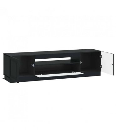 vidaXL LED TV Cabinet Black Engineered Wood — V0672276870
