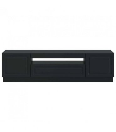vidaXL LED TV Cabinet Black Engineered Wood — V0672276870