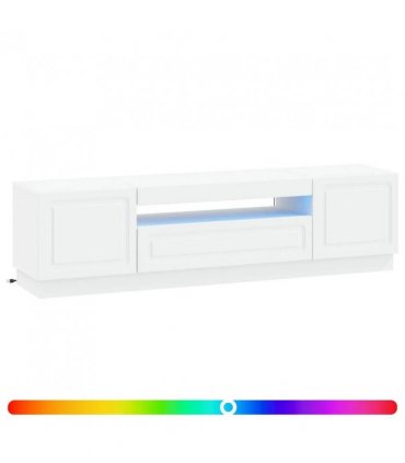 vidaXL LED TV Cabinet White Engineered Wood — V0672276871