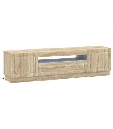 vidaXL LED TV Cabinet Sonoma Oak Engineered Wood — V0672276873