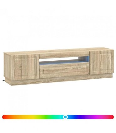 vidaXL LED TV Cabinet Sonoma Oak Engineered Wood — V0672276873