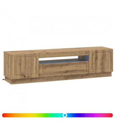 vidaXL LED TV Cabinet Artisan Oak Engineered Wood — V0672276874