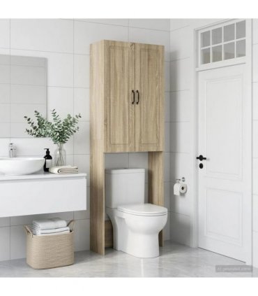 vidaXL Toilet Cabinet UTRECHT Sonoma Oak 66 x 25.5 x 190 cm