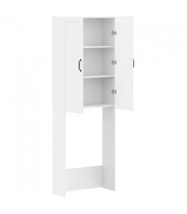 vidaXL Toilet Cabinet UTRECHT White 66 x 25.5 x 190 cm Engineered Wood