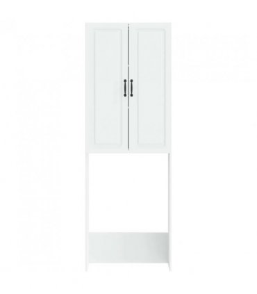 vidaXL Toilet Cabinet UTRECHT White 66 x 25.5 x 190 cm Engineered Wood