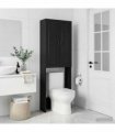 vidaXL Toilet Cabinet UTRECHT Black 66 x 25.5 x 190 cm Engineered Wood