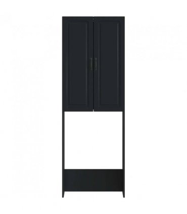 vidaXL Toilet Cabinet UTRECHT Black 66 x 25.5 x 190 cm Engineered Wood