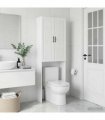 vidaXL Toilet Cabinet UTRECHT High Gloss White 66 x 25.5 x 190 cm