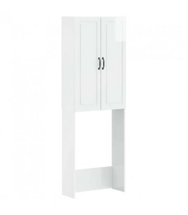 vidaXL Toilet Cabinet UTRECHT High Gloss White 66 x 25.5 x 190 cm