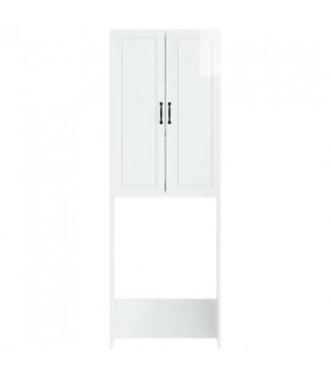 vidaXL Toilet Cabinet UTRECHT High Gloss White 66 x 25.5 x 190 cm