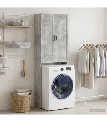 vidaXL Toilet Cabinet UTRECHT Concrete Grey 66 x 25.5 x 190 cm