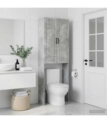 vidaXL Toilet Cabinet UTRECHT Concrete Grey 66 x 25.5 x 190 cm