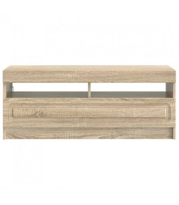 vidaXL LED TV Cabinet Sonoma Oak Engineered Wood — V0672276887