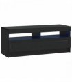 vidaXL LED TV Cabinet Black Engineered Wood — V0672276890