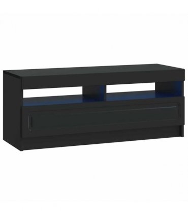 vidaXL LED TV Cabinet Black Engineered Wood — V0672276890
