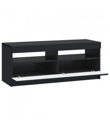 vidaXL LED TV Cabinet Black Engineered Wood — V0672276890