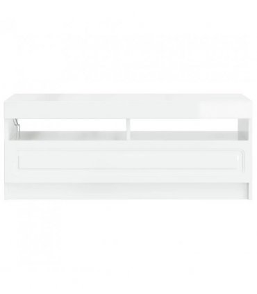 vidaXL LED TV Cabinet High Gloss White Engineered Wood — V0672276891