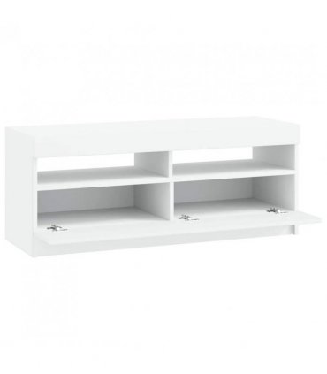 vidaXL LED TV Cabinet White Engineered Wood — V0672276893