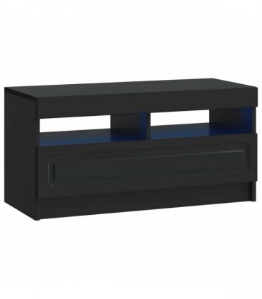 vidaXL LED TV Cabinet Black Engineered Wood — V0672276898