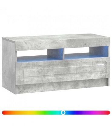 vidaXL LED TV Cabinet Concrete Grey Engineered Wood — V0672276899