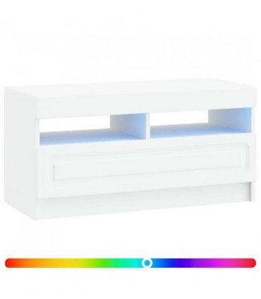 vidaXL LED TV Cabinet White Engineered Wood — V0672276900