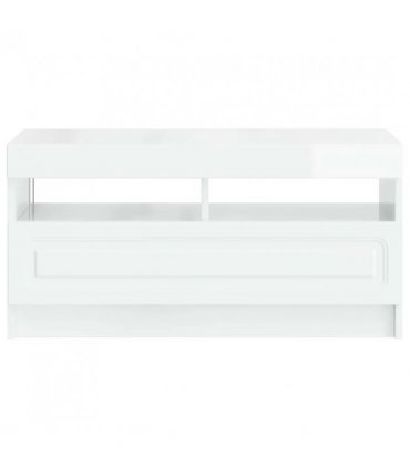 vidaXL LED TV Cabinet High Gloss White Engineered Wood — V0672276901