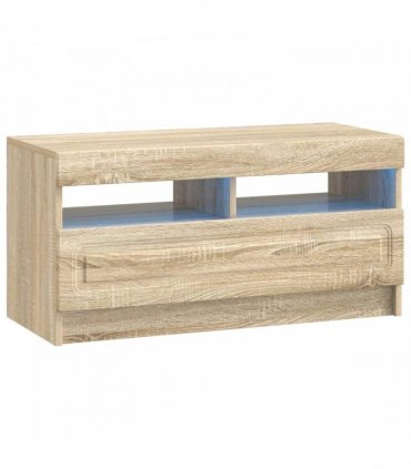 vidaXL LED TV Cabinet Sonoma Oak Engineered Wood — V0672276902