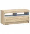 vidaXL LED TV Cabinet Sonoma Oak Engineered Wood — V0672276902