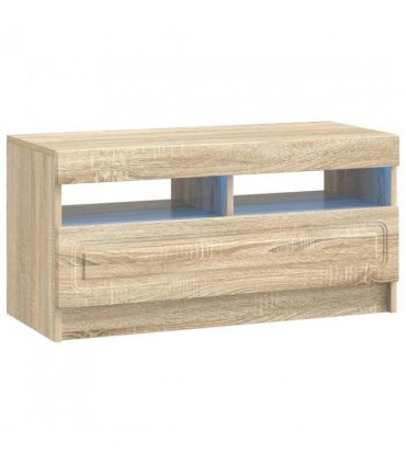 vidaXL LED TV Cabinet Sonoma Oak Engineered Wood — V0672276902