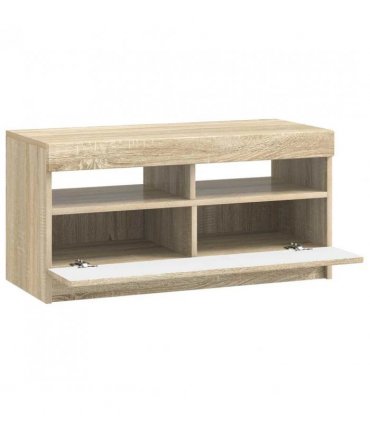 vidaXL LED TV Cabinet Sonoma Oak Engineered Wood — V0672276902