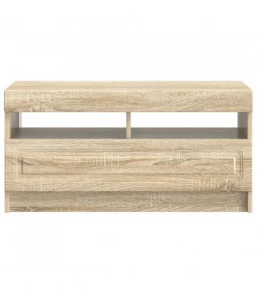vidaXL LED TV Cabinet Sonoma Oak Engineered Wood — V0672276902
