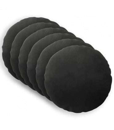 vidaXL Cushion with Pillow HEERLEN 6 pcs Black Velvet — Size: Ø 50 cm