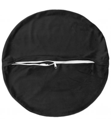 vidaXL Cushion with Pillow HEERLEN 6 pcs Black Velvet — Size: Ø 50 cm