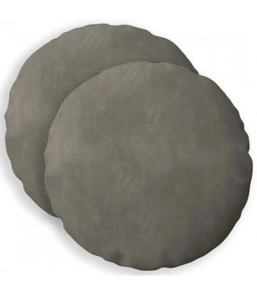 vidaXL Cushion with Pillow HEERLEN 2 pcs Light Grey Velvet — Size: Ø 50 cm