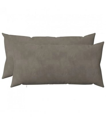 vidaXL Cushion with Pillow HEERLEN 2 pcs Light Grey Velvet — Size: 40 x 70 cm