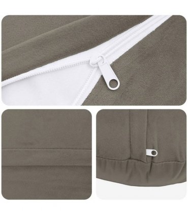 vidaXL Cushion with Pillow HEERLEN 2 pcs Light Grey Velvet — Size: Ø 60 cm