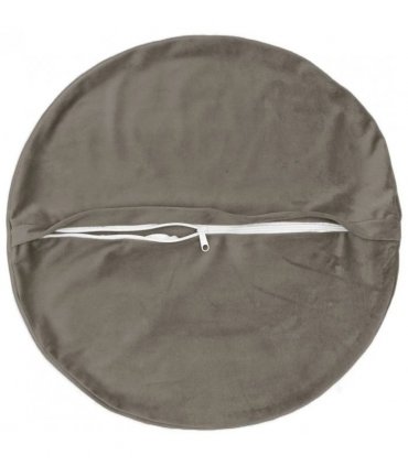 vidaXL Cushion with Pillow HEERLEN 6 pcs Light Grey Velvet — Size: Ø 40 cm