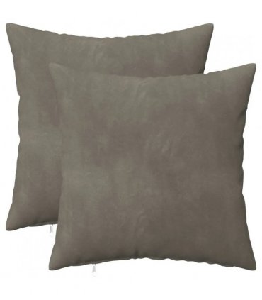 vidaXL Cushion with Pillow HEERLEN 2 pcs Light Grey Velvet — Size: 50 x 50 cm