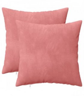 vidaXL Cushion with Pillow HEERLEN 2 pcs Pink Velvet — Size: 40 x 40 cm