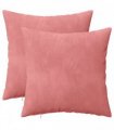 vidaXL Cushion with Pillow HEERLEN 2 pcs Pink Velvet — Size: 40 x 40 cm