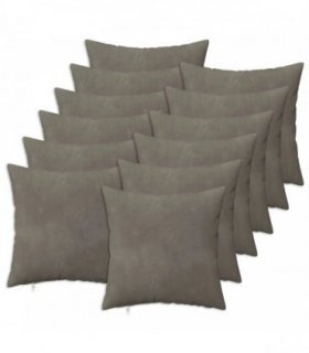 vidaXL Cushion with Pillow HEERLEN 12 pcs Light Grey Velvet — Size: 40 x 40 cm