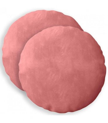 vidaXL Cushion with Pillow HEERLEN 2 pcs Pink Velvet — Size: Ø 40 cm