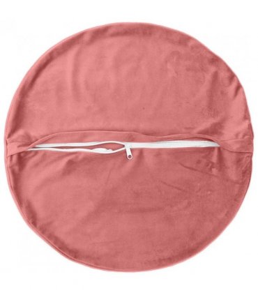 vidaXL Cushion with Pillow HEERLEN 2 pcs Pink Velvet — Size: Ø 40 cm