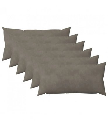 vidaXL Cushion with Pillow HEERLEN 6 pcs Light Grey Velvet — Size: 40 x 70 cm