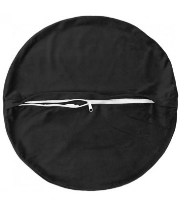 vidaXL Cushion with Pillow HEERLEN 6 pcs Black Velvet — Size: Ø 30 cm