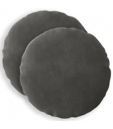 vidaXL Cushion with Pillow HEERLEN 2 pcs Dark Grey Velvet — Size: Ø 40 cm