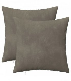 vidaXL Cushion with Pillow HEERLEN 2 pcs Light Grey Velvet — Size: 35 x 35 cm
