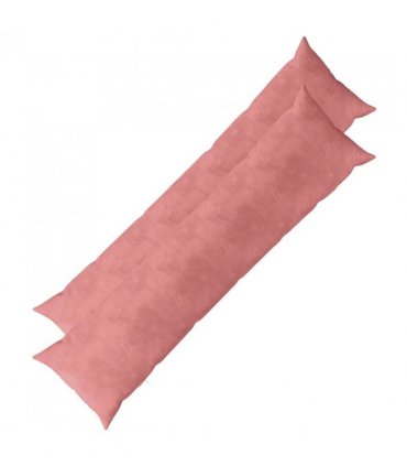 vidaXL Cushion with Pillow HEERLEN 2 pcs Pink Velvet — Size: 40 x 145 cm