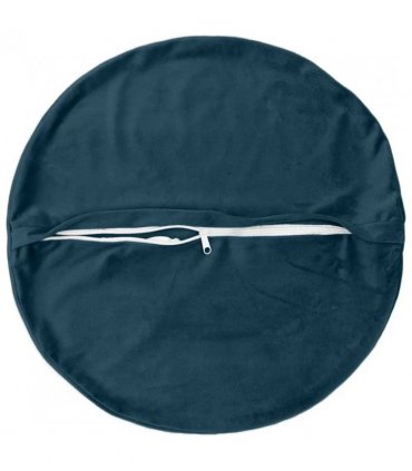 vidaXL Cushion with Pillow HEERLEN 6 pcs Blue Velvet — Size: Ø 50 cm