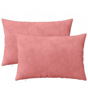 vidaXL Cushion with Pillow HEERLEN 2 pcs Pink Velvet — Size: 30 x 50 cm